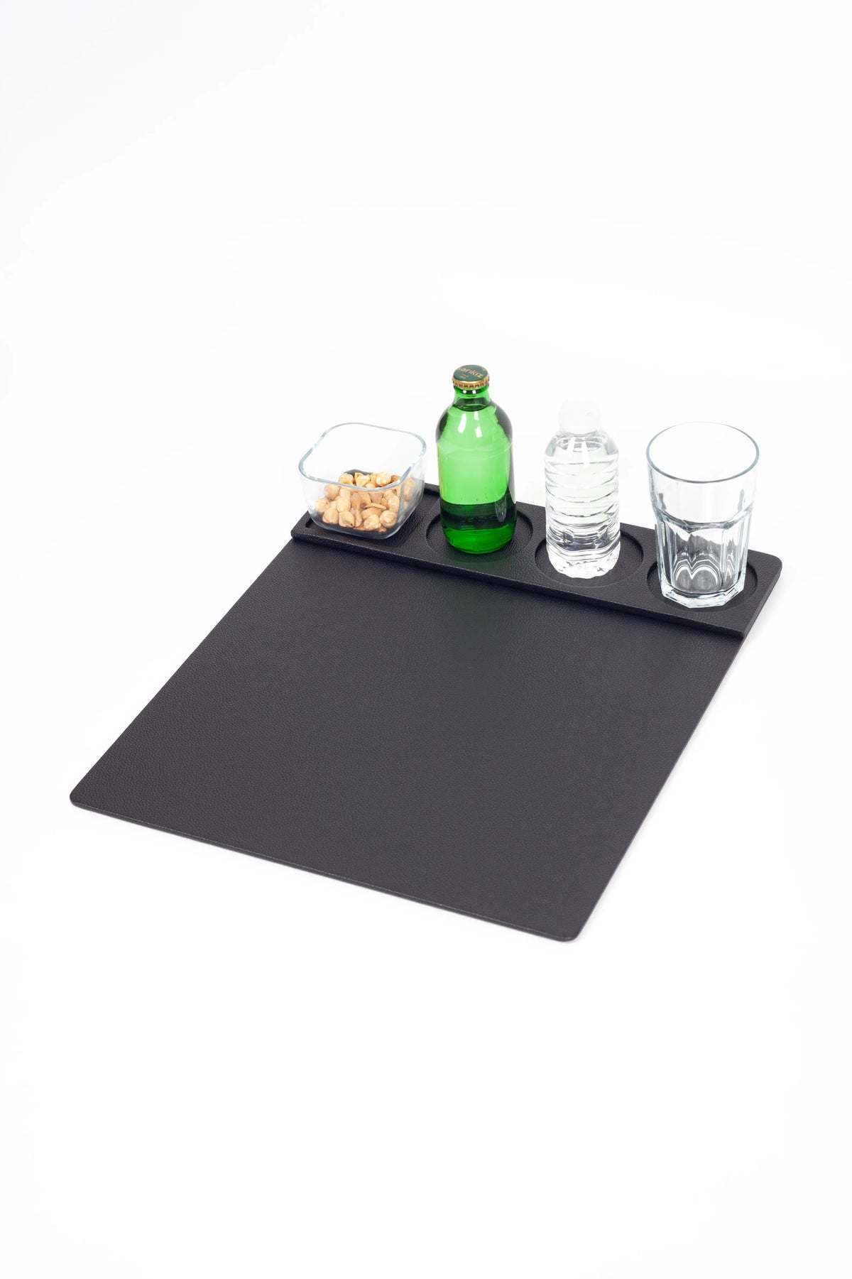 Black Faux Leather Conference Desk Pad Set - 38 x 44 cm