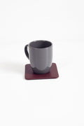 Leather Coaster Claret Red 1 Piece