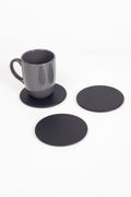 Leather Oval Coaster 3 pcs