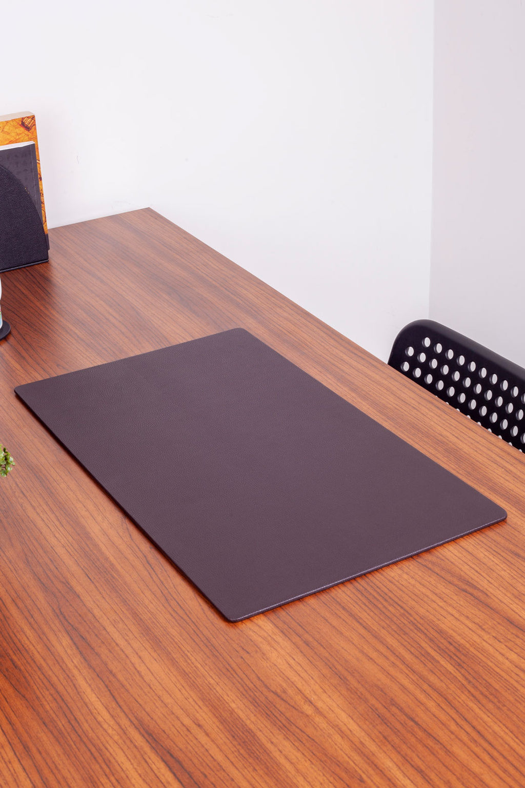 Leather Desk Desk Claret Red 60x35cm