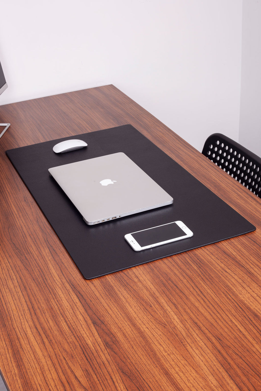 Leather Desk Desk Black 80x45cm