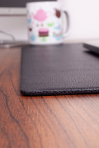 Leather Desk Desk Black 90x50cm