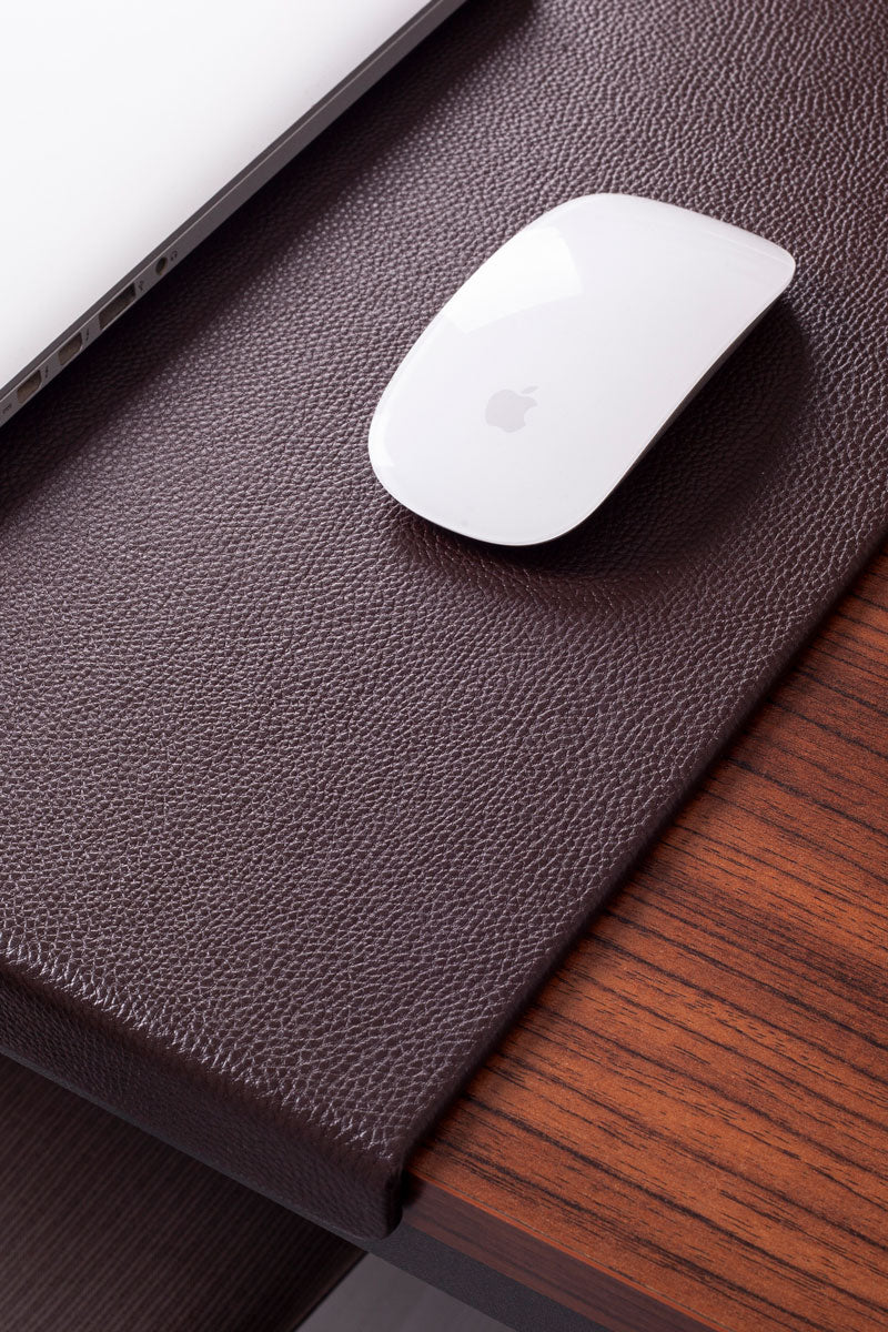 Leather Desk Mat Brown With Edge Protection 60x40cm