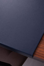 Leather Desk Mat Navy Blue with Edge Protection 60x40cm