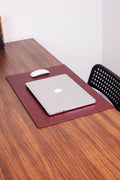 Leather Desk Desk Claret Red With Edge Protection 60x40cm