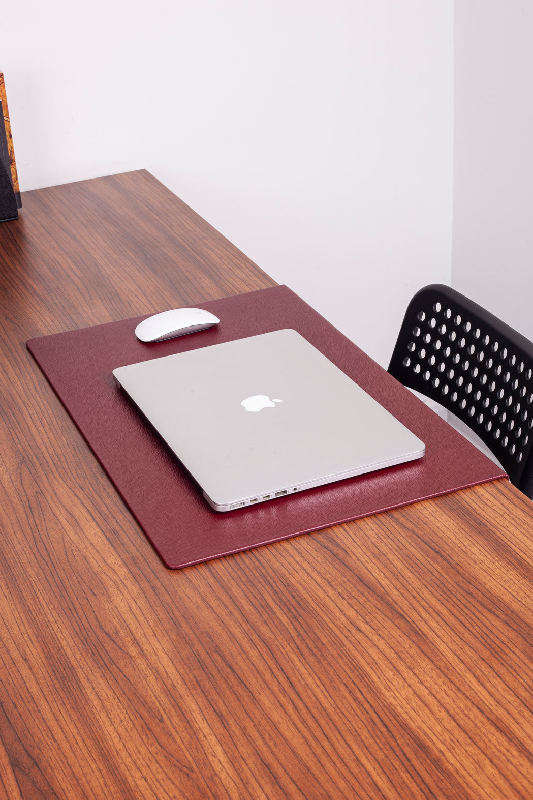 Leather Desk Desk Claret Red With Edge Protection 60x40cm