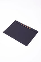 Leather Covered Desk Desk Black Wood Detail 50x35cm