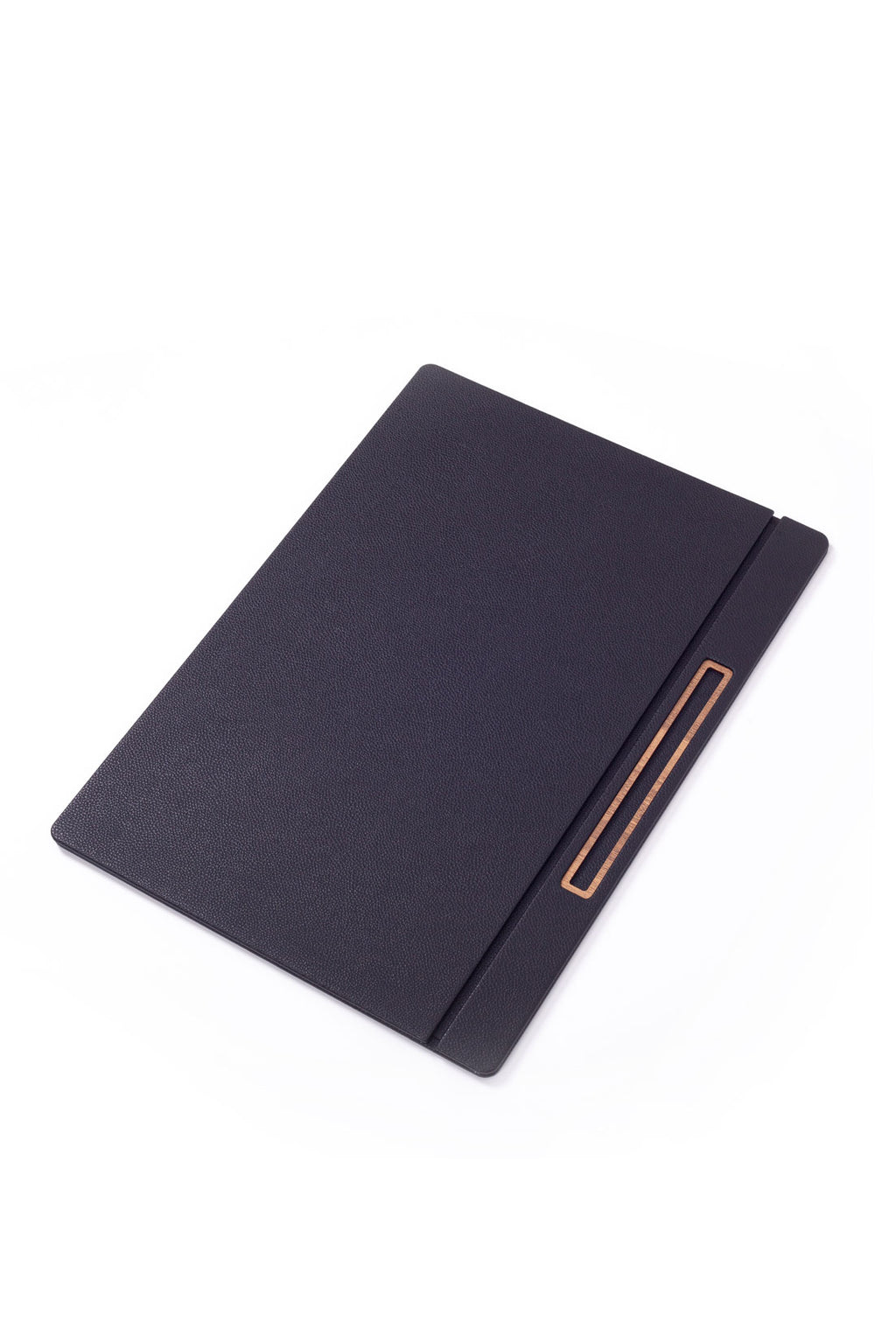 Leather Covered Desk Desk Black Wood Detail 50x35cm