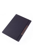 Leather Covered Desk Desk Black Wood Detail 50x35cm