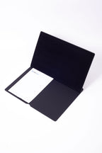 Leather Covered Desk Desk Black Wood Detail 50x35cm