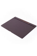 Leather Covered Desk Desk Brown Wood Detail 50x35cm