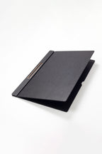 Leather Covered Desk Desk Black Wood Detail 60x40cm