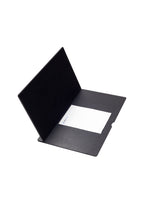 Leather Covered Desk Desk Black Wood Detail 60x40cm