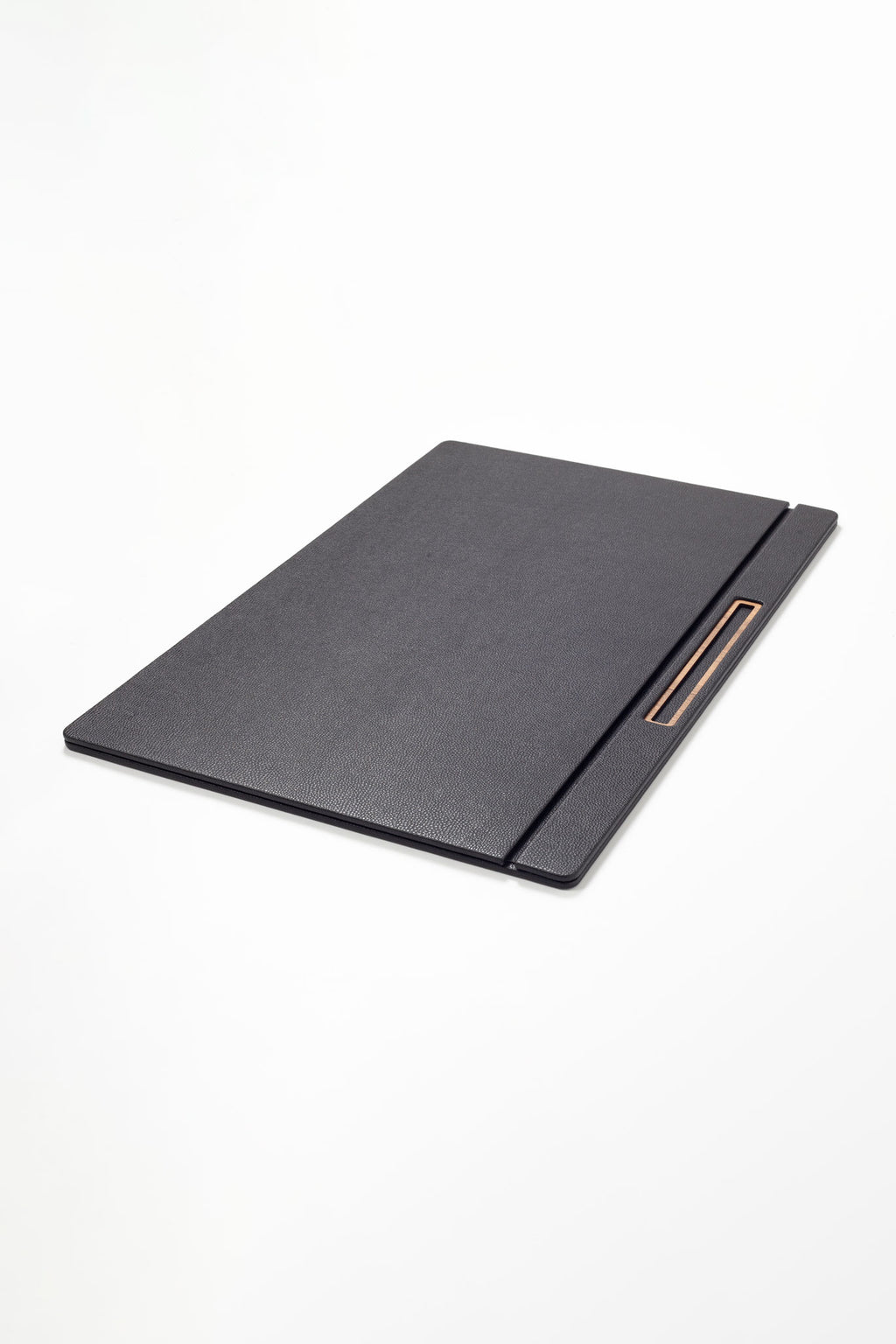 Leather Covered Desk Desk Black Wood Detail 60x40cm