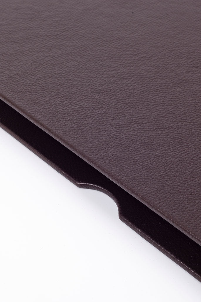 Leather Covered Desk Desk Brown Gold Detailed 50x35cm