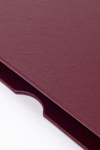 Leather Covered Desk Desk Claret Red Gold Detailed 50x35cm