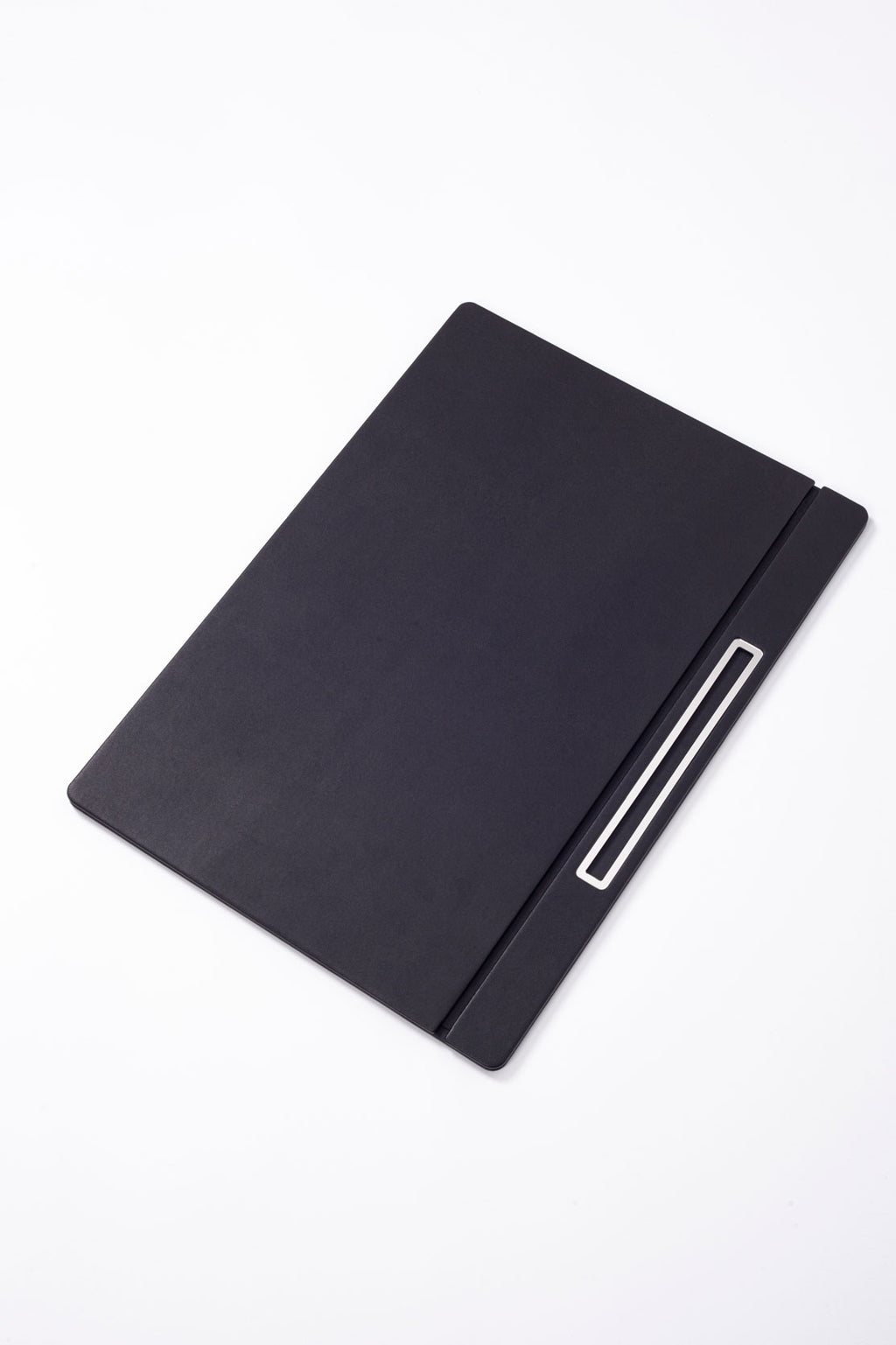 Leather Covered Desk Desk Plain Black Chrome Detailed 50x35cm