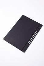 Leather Covered Desk Desk Plain Black Chrome Detailed 50x35cm