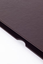 Leather Covered Desk Desk Brown Chrome Detailed 50x35cm