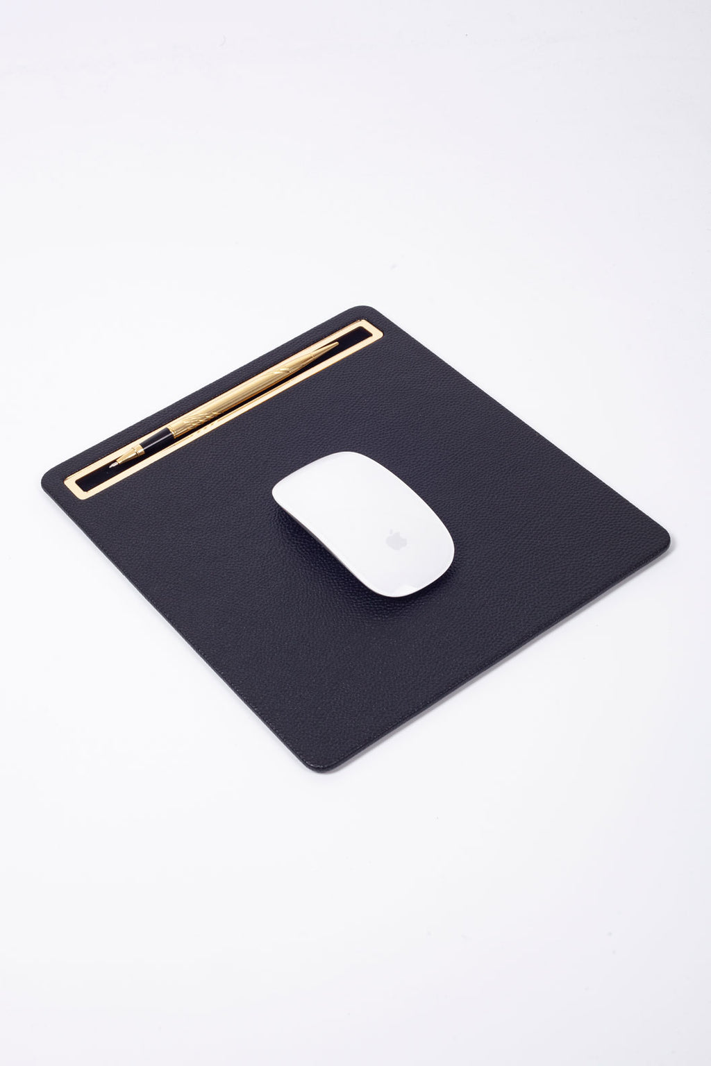Leather Mousepad Black Gold Detailed