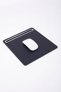 Leather Mousepad Black Chrome Detailed