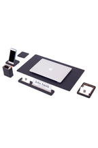 Rigel Leather Desk Set 6 Pieces with Desk Nameplate