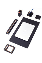 Rigel Leather Desk Set 6 Pieces with Desk Nameplate