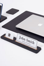 Rigel Leather Desk Set 6 Pieces with Desk Nameplate