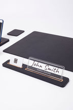 Rigel Leather Desk Set 6 Pieces with Desk Nameplate