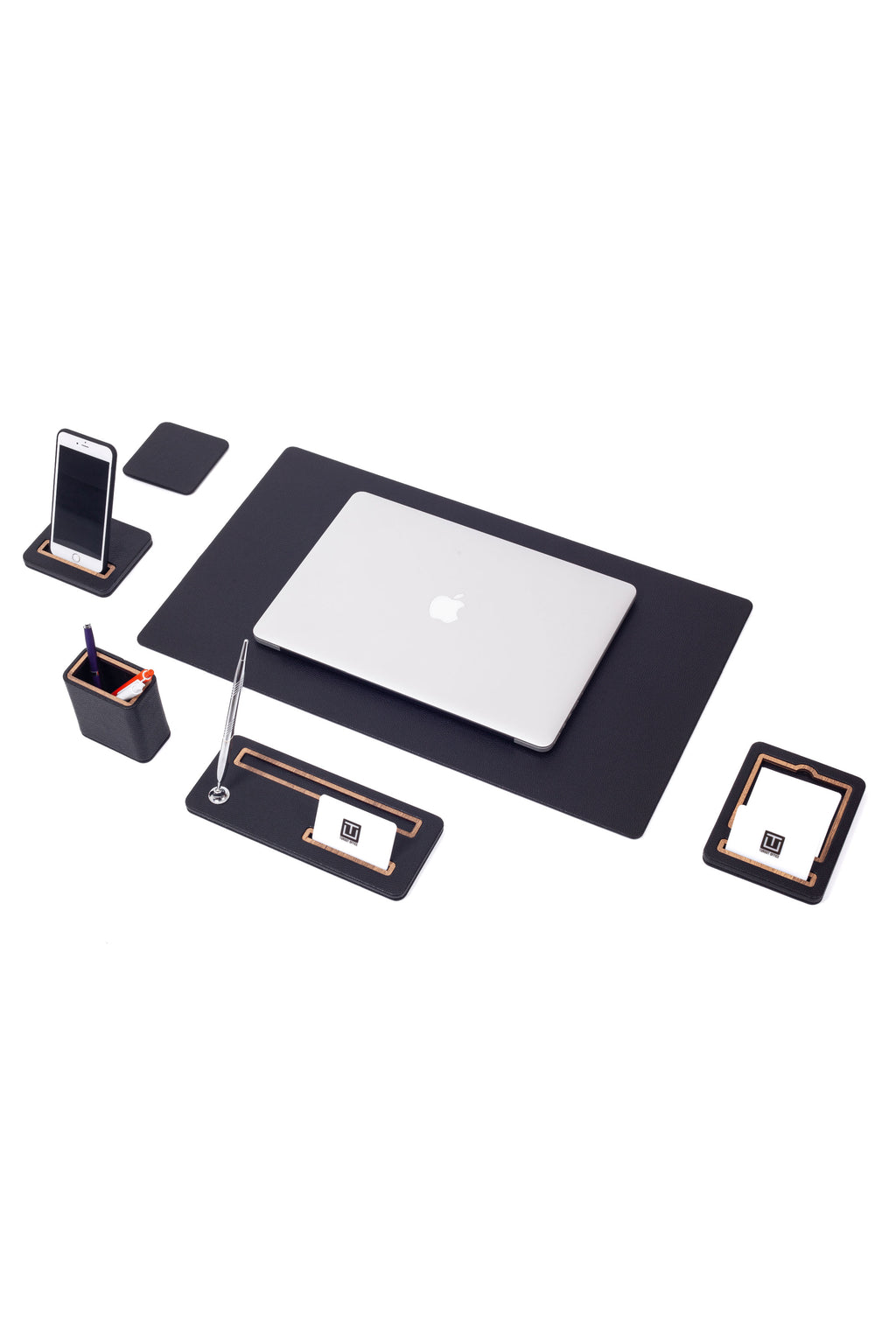 Porto Leather Desk Set 6 Pieces