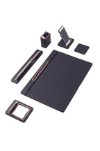 Rigel Leather Desk Set 6 Pieces Covered Model