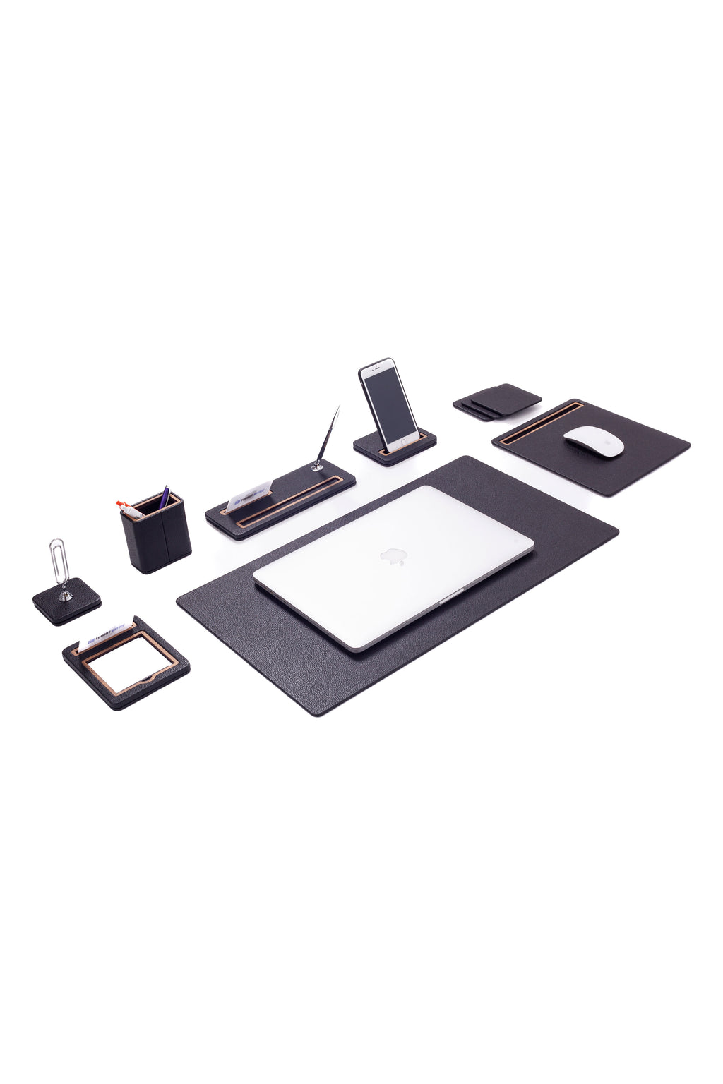 Porto Leather Desk Set 8 Pieces