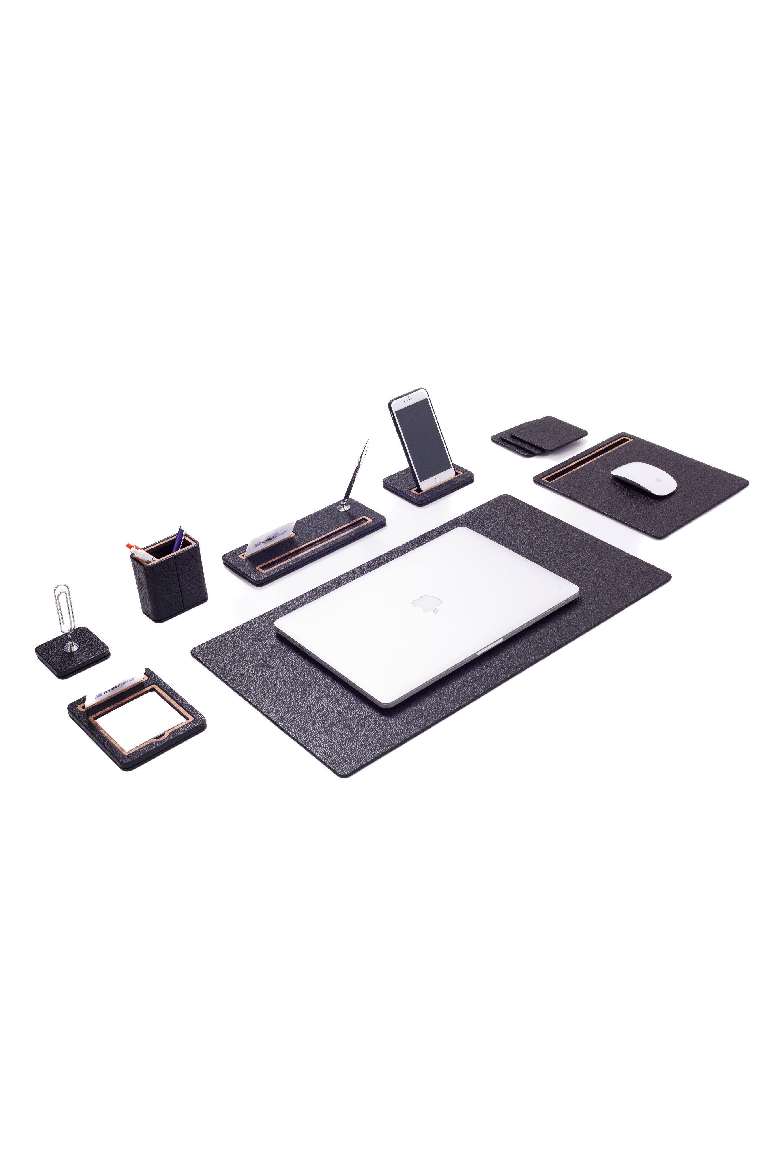 Porto Leather Desk Set 8 Pieces