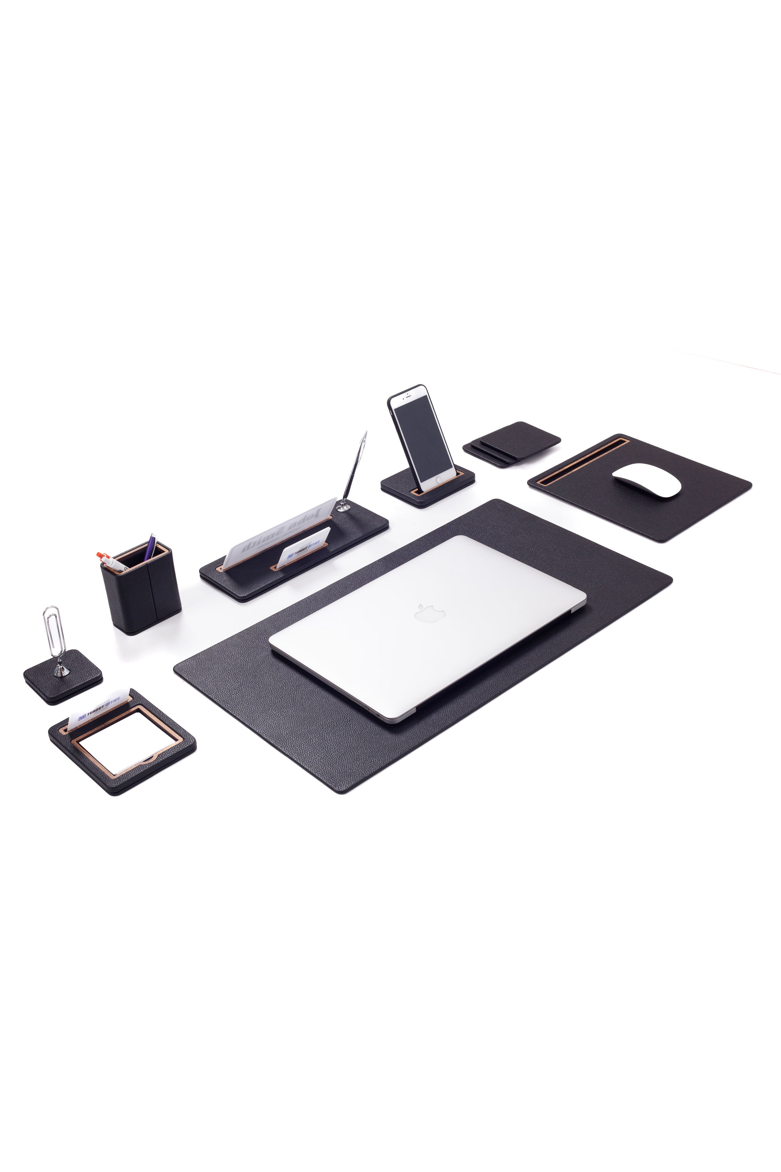 Cavalli Leather Desk Set 8 Pieces Desk with Nameplate