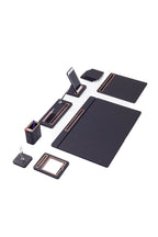 Porto Leather Desk Set 8 Piece Covered Model