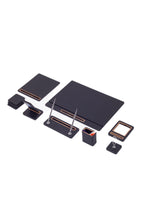 Pera Leather Desk Set 8 Piece Covered Model