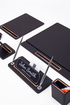 Capella Leather Desk Set 8 Piece Covered Model