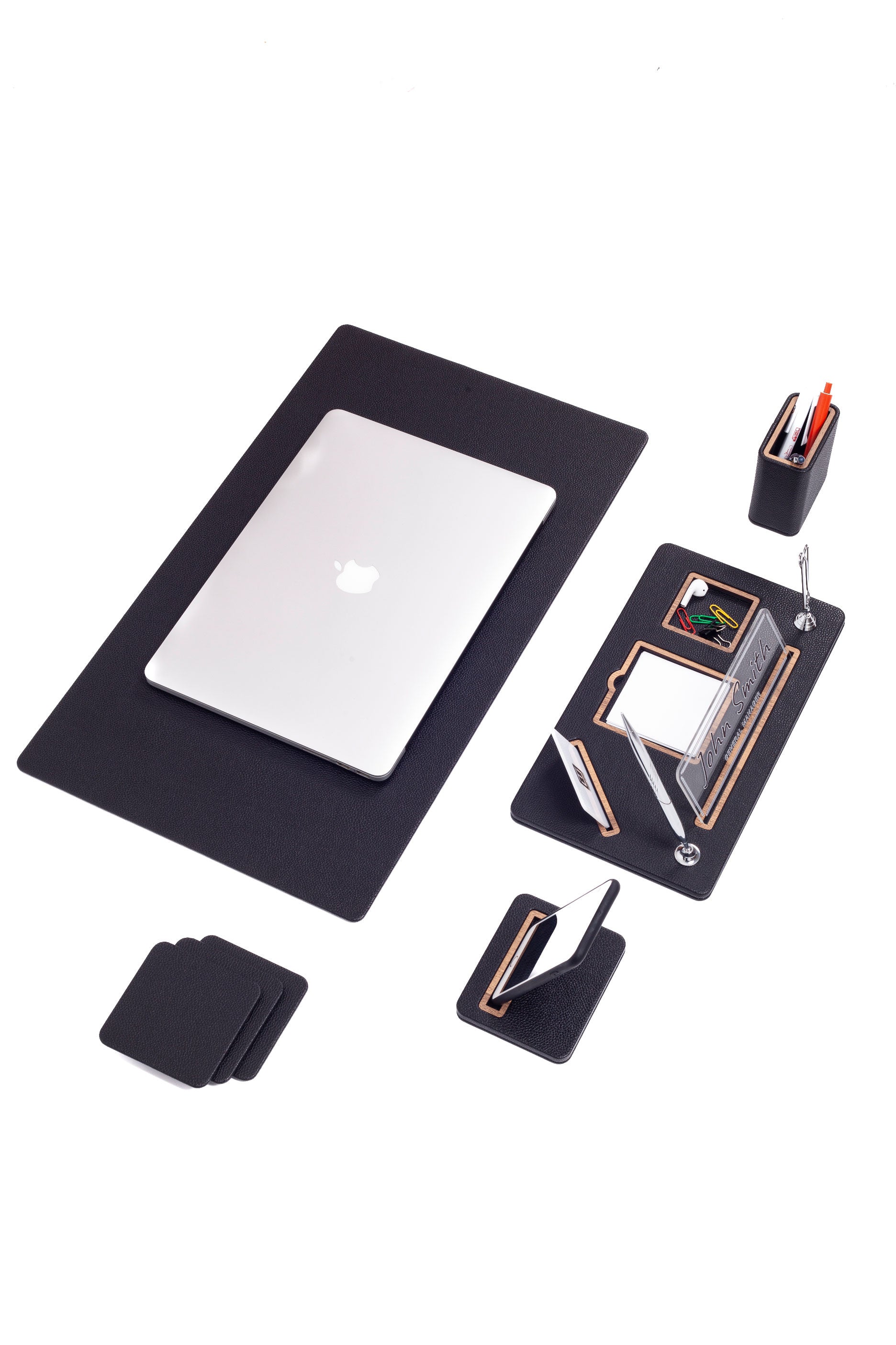 Royal Leather Desk Set 5 Pieces