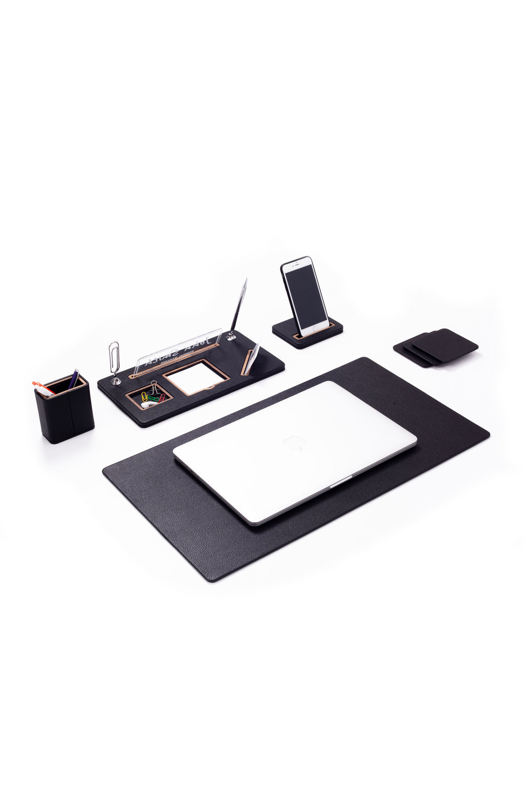 Royal Leather Desk Set 5 Pieces