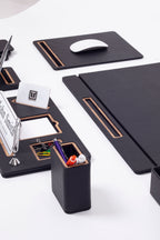 Royal Leather Desk Set 7 Piece Covered Model