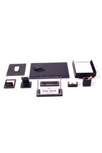 Capella Leather Desk Set 11 Pcs. Cover Model With Double Document Shelf