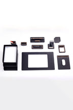 Capella Leather Desk Set 12 Pieces With Three Document Shelves