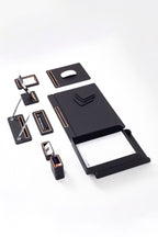 Pera Leather Desk Set 11 Pcs. Cover Model With Double Document Shelf