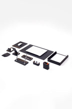 Pera Leather Desk Set 10 Pieces Single Document Rack