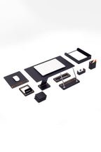 Pera Leather Desk Set 10 Pieces Single Document Rack