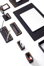 Pera Leather Desk Set 10 Pieces Single Document Rack