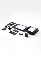 Pera Leather Desk Set 12 Pieces With Three Document Shelves