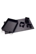 Felix Leather Desk Set Black 5 Pieces