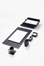 Felix Leather Desk Set Black 7 Pieces