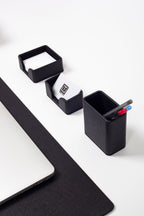 Felix Leather Desk Set Black 7 Pieces